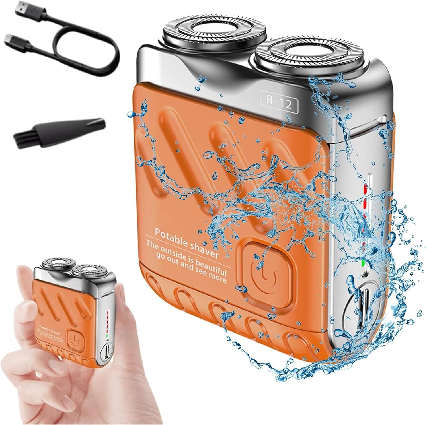 Rubells™ Mini Dual Blade Shaver – Travel Men’s Razor